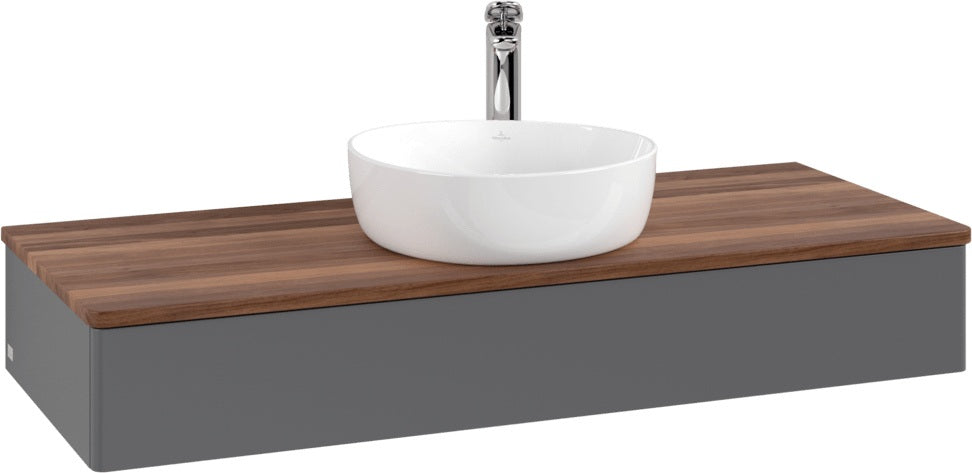 Villeroy & Boch Waschtischunterschrank Antao 1200 mm Anthrazit Matt mit LED-Auszugsbeleuchtung