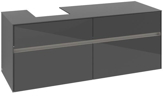 Villeroy & Boch Waschbeckenunterschrank Collaro C101B0 1400 mm Glossy White mit Beleuchtung