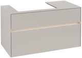 Villeroy & Boch Collaro Waschtischunterschrank 1000 mm mit LED-Beleuchtung und 2 Auszügen, White Wood