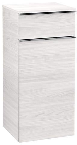 Villeroy & Boch VENTICELLO Seitenschrank Eiche matt 404 mm – wandhängend, Soft-Close, Anschlag rechts