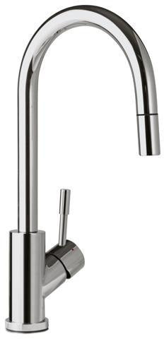 Villeroy & Boch Umbrella Flex Küchenarmatur – Edelstahl massiv, 360° schwenkbar, ausziehbare Brause