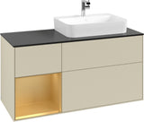 Villeroy & Boch Finion Waschbeckenunterschrank 1200 mm Glossy White Lacquer mit Beleuchtung