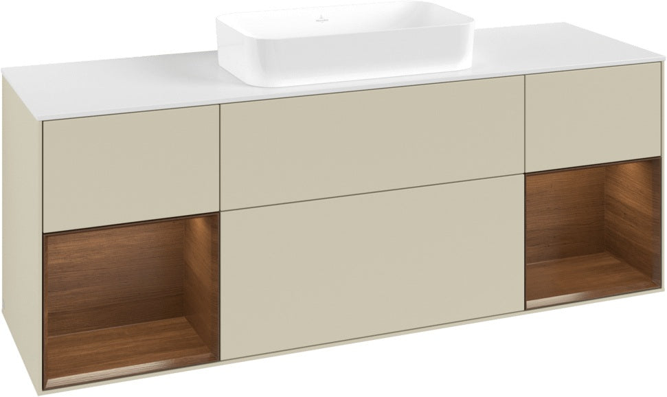 Villeroy & Boch Finion Waschtischunterschrank 1600 mm Glossy White Lacquer mit Beleuchtung