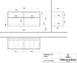 Villeroy & Boch Subway 3.0 Waschtischunterschrank 1272 mm Brilliant White mit 4 Auszügen