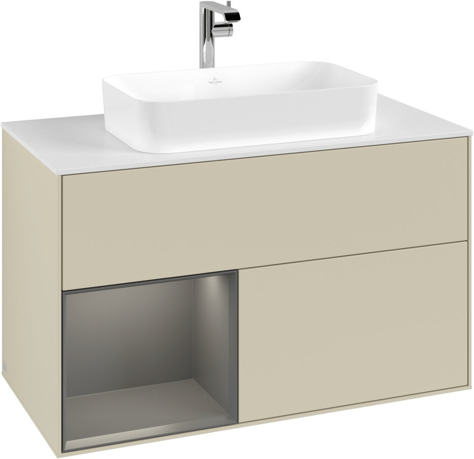 Villeroy & Boch Waschtischunterschrank Finion G241GF Glossy White Lacquer 1000 mm mit Beleuchtung