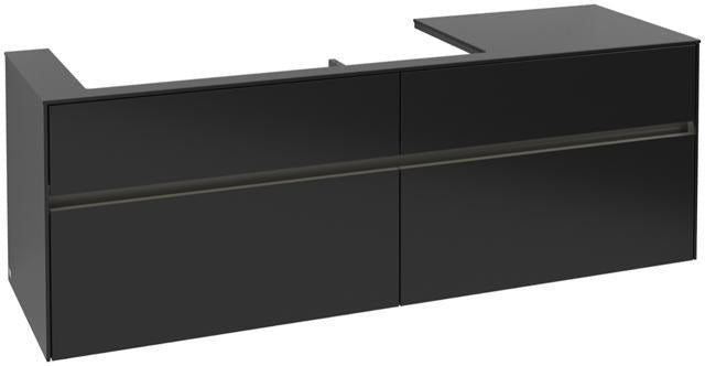 Villeroy & Boch Collaro Waschtischunterschrank 1600 mm mit LED-Beleuchtung und 4 Auszügen in Truffle Grey