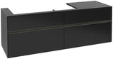Villeroy & Boch Collaro Waschtischunterschrank 1600 mm mit LED-Beleuchtung und 4 Auszügen in Truffle Grey
