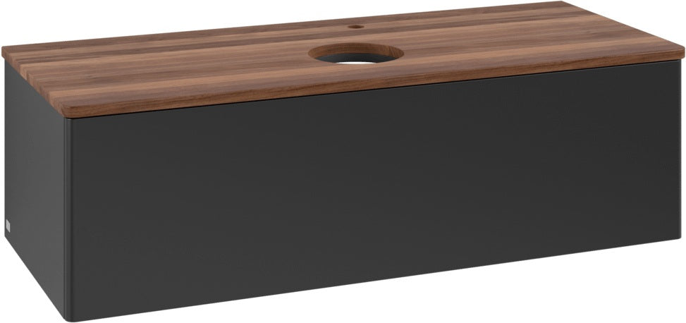 Villeroy & Boch Antao Waschbeckenunterschrank 1200 mm Anthrazit Matt Lack – Mit Auszug & Push-to-Open