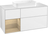 Villeroy & Boch Finion Waschbeckenunterschrank 1200 mm Walnut Veneer mit Beleuchtung