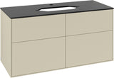 Villeroy & Boch Finion Waschtischunterschrank 1200 mm Anthracite Matt mit Glasabtrennungen und Push-to-open