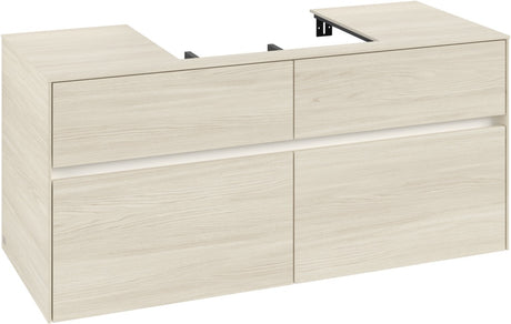 Villeroy & Boch Waschtischunterschrank Collaro C081 B0 1200 mm White Oak mit LED-Beleuchtung und SoftClosing