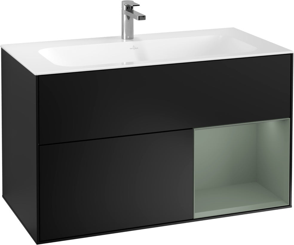 Villeroy & Boch Finion Waschtischunterschrank 996 mm White Matt Lacquer mit Beleuchtung