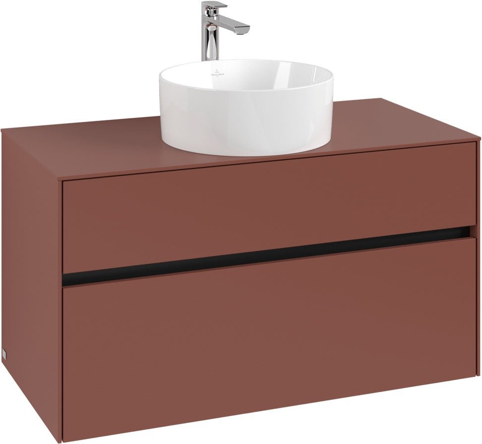 Villeroy & Boch Waschtischunterschrank Collaro C038 B0 1000 mm White Oak mit Beleuchtung und SoftClosing