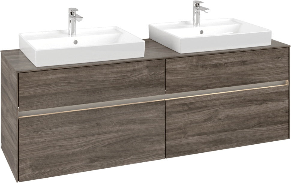 Villeroy & Boch Waschtischunterschrank Collaro C024 B0 1600 mm Stone Oak mit LED-Beleuchtung