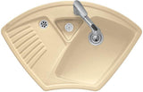 Villeroy & Boch Eckspüle Arena Eck 975x625mm Ivory CeramicPlus mit Ablaufgarnitur
