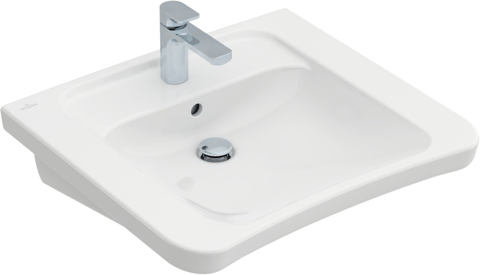 Villeroy & Boch ViCare Wandwaschbecken 650x550mm Rechteckig Weiß Alpin