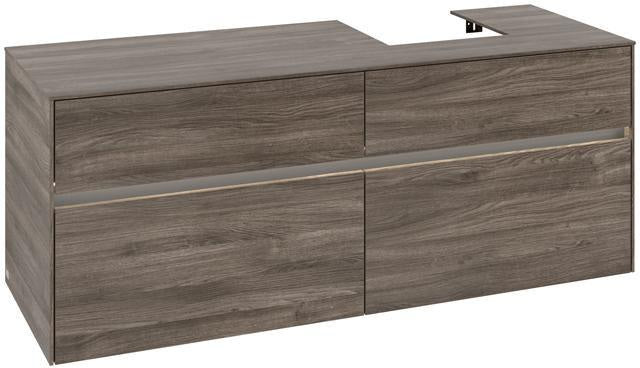 Villeroy & Boch Waschbeckenunterschrank Collaro 1400 mm Stone Oak mit Beleuchtung und SoftClosing