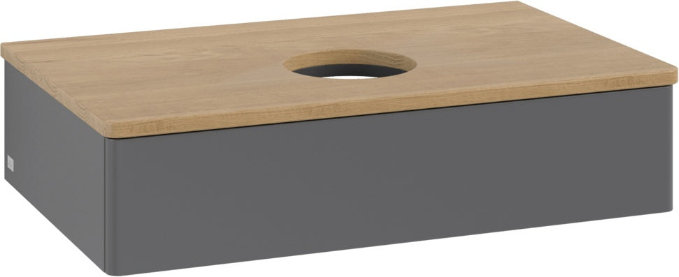 Villeroy & Boch Waschbeckenunterschrank Antao 800 mm Anthrazit mit Auszug und Push-to-open