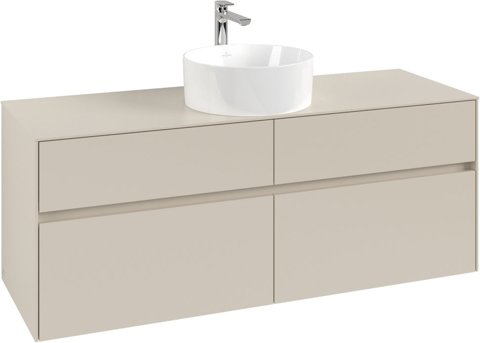 Villeroy & Boch Waschtischunterschrank Collaro C045 1400 mm Cashmere Grey mit 4 Auszügen