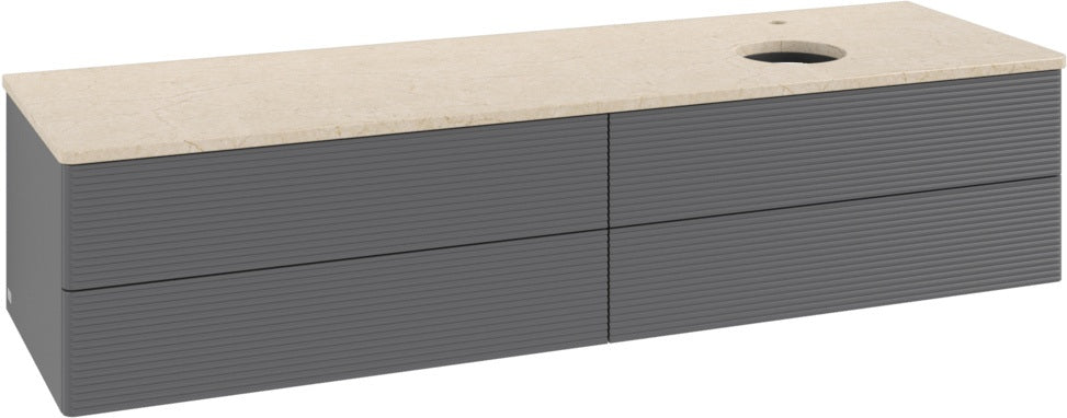 Villeroy & Boch Antao Waschtischunterschrank 1600 mm Anthrazit Matt mit LED