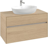 Villeroy & Boch CHIC Badmöbelset 100 cm mit Lichtspiegel Glossy White – 2 Auszüge, CeramicPlus