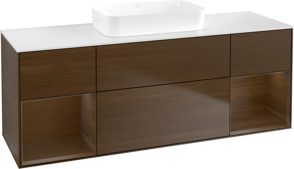 Villeroy & Boch Finion Waschtischunterschrank 1600 mm Glossy White Lacquer mit Beleuchtung