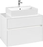 Villeroy & Boch Waschbeckenunterschrank Collaro C124 B0 800x548x500mm Eckig White Matt mit Beleuchtung und SoftClosing