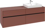 Villeroy & Boch Waschtischunterschrank Collaro C023B0 1600 mm White Oak mit Beleuchtung und SoftClosing