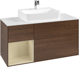 Villeroy & Boch Finion Waschtischunterschrank G161G 1200 mm Glossy White Lacquer mit LED-Beleuchtung