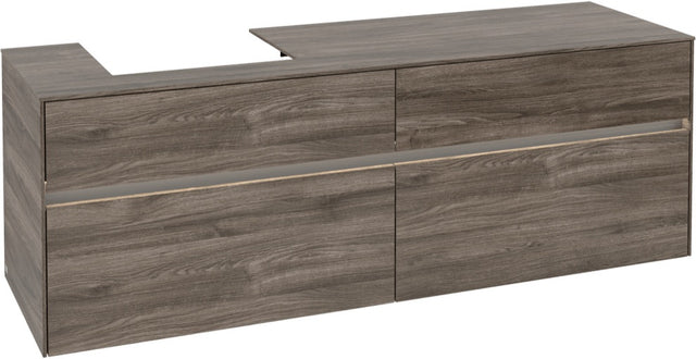 Villeroy & Boch Waschbeckenunterschrank Collaro C078 B0 1600 mm Stone Oak mit Beleuchtung