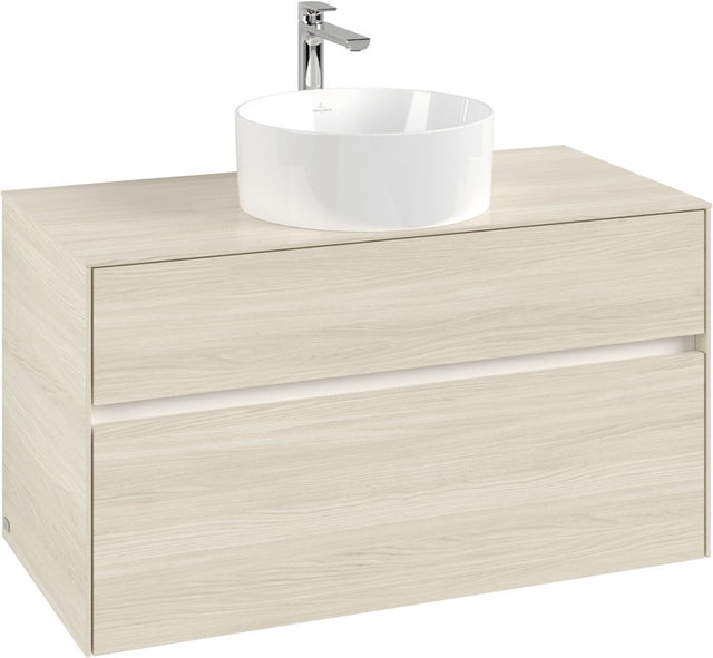 Villeroy & Boch Waschtischunterschrank Collaro C038 B0 1000 mm White Oak mit Beleuchtung und SoftClosing