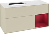 Villeroy & Boch Waschtischunterschrank Finion F401G 1200 mm Glossy White Lacquer mit Beleuchtung