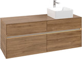 Villeroy & Boch Waschtischunterschrank Collaro C047B0 1400 mm Kansas Oak mit Beleuchtung