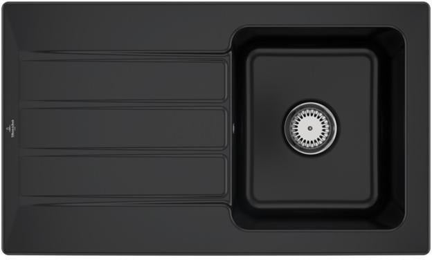 Villeroy & Boch Architectura 50 Einbauspüle 860x510mm Ebony CeramicPlus reversibel