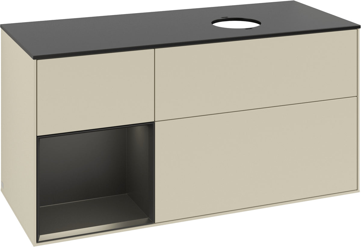 Villeroy & Boch Waschtischunterschrank Finion FA42G 1200 mm Glossy White Lacquer mit Beleuchtung