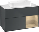 Villeroy & Boch Finion Waschtischunterschrank 1000 mm Glossy White Lacquer mit LED-Beleuchtung