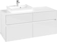 Villeroy & Boch Waschtischunterschrank Collaro C071 1200 mm Glossy White mit 4 Auszügen