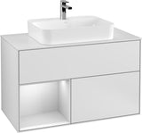 Villeroy & Boch Finion Waschtischunterschrank 1000 mm White Matt Lacquer mit LED-Beleuchtung