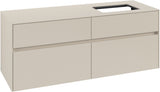 Villeroy & Boch Waschbeckenunterschrank Collaro C11800 1400 mm Cashmere Grey mit 4 Auszügen und SoftClosing