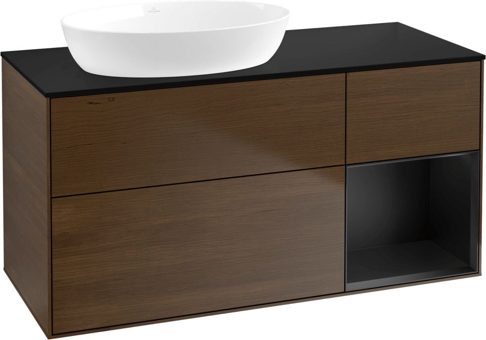 Villeroy & Boch Finion Waschtischunterschrank 1200 mm Glossy White Lacquer mit LED-Beleuchtung