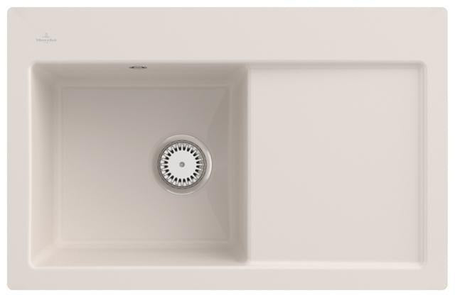 Villeroy & Boch Subway 45 flat flächenbündige Spüle 745x475 mm Ivory CeramicPlus