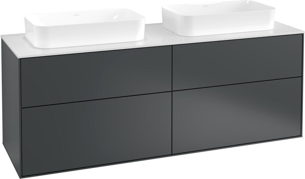 Villeroy & Boch Finion Waschtischunterschrank 1600 mm Glossy White Lacquer, 4 Auszüge, SoftClosing