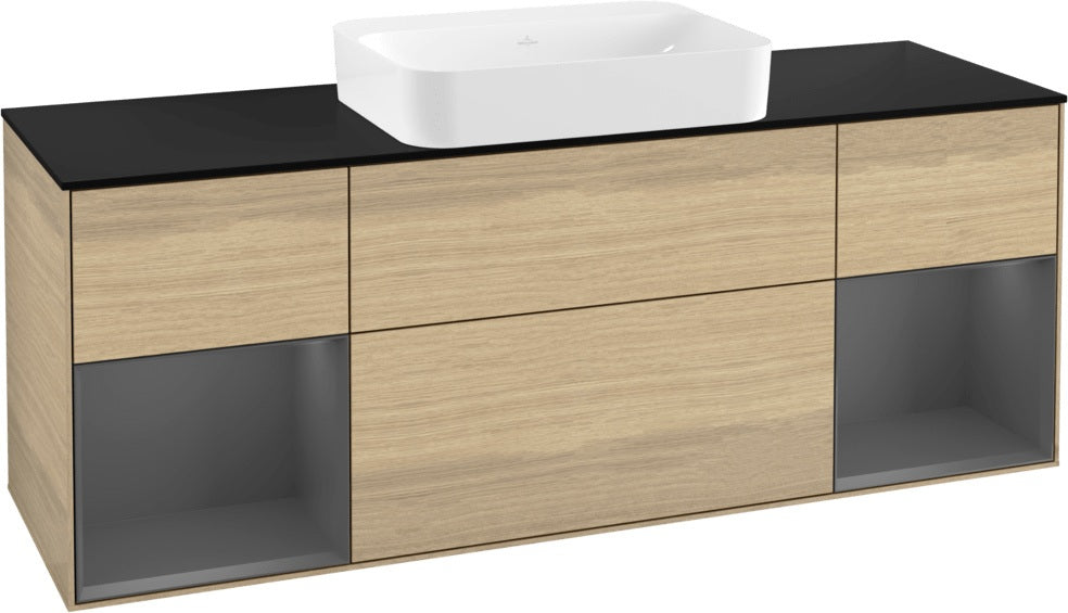 Villeroy & Boch Finion Waschbeckenunterschrank 1600 mm Glossy White Lacquer mit Beleuchtung