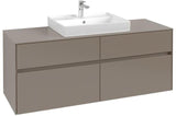 Villeroy & Boch Collaro Waschtischunterschrank 1400 mm Black Matt Lacquer mit 4 Auszügen