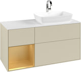 Villeroy & Boch Finion Waschbeckenunterschrank 1200 mm Glossy White Lacquer mit Beleuchtung