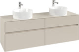 Villeroy & Boch Collaro Waschtischunterschrank 1600 mm Truffle Grey mit LED-Beleuchtung