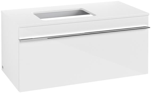 Villeroy & Boch Venticello Waschtischunterschrank Glossy White 957 mm, Auszug links