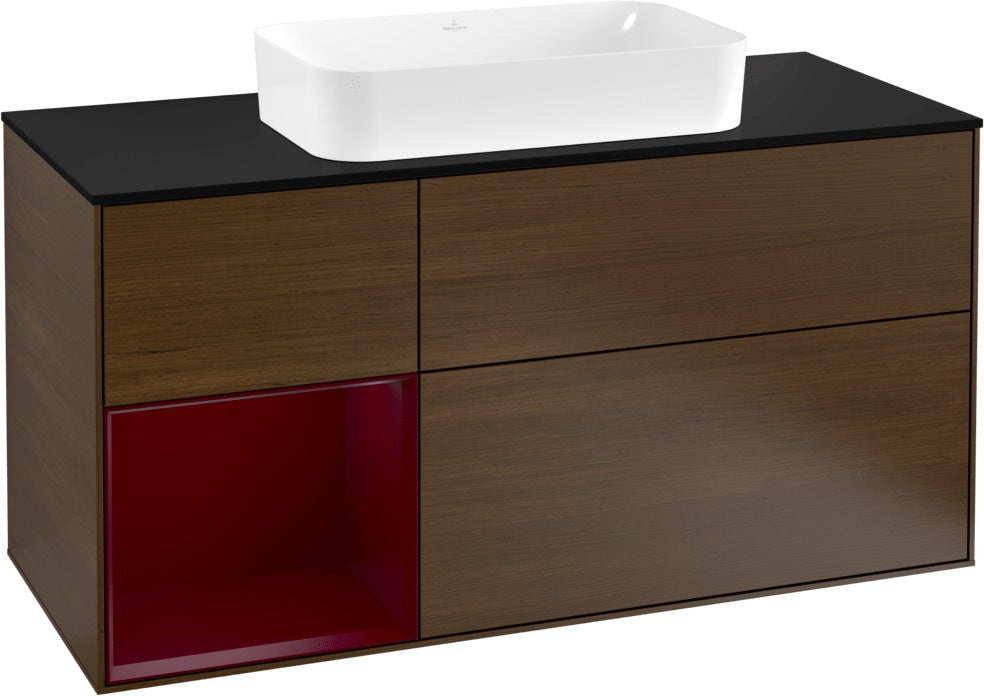 Villeroy & Boch Finion Waschtischunterschrank 1200 mm Glossy White Lacquer mit LED-Beleuchtung