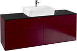 Villeroy & Boch Finion Waschtischunterschrank 1600 mm Anthrazit Matt mit Beleuchtung