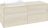 Villeroy & Boch Waschtischunterschrank Collaro C117 B0 White Oak 1400 mm mit Beleuchtung